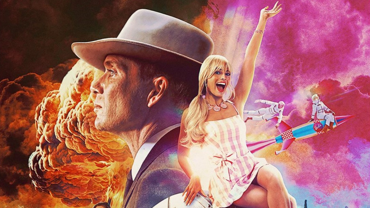 Barbenheimer poster by Sean Longmore